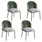 Glam Metal Dining Armless Chairs Upholstered Linen Fabric Dining Chair for Restaurant Gray-Green 4 Piece Set Clearhalo ' kitchen&dining_furn' 'Dining Chairs' 'Dining Tables & Seating' 'dining_chair' 'furn' 'furn_dining_chair' 'Furniture' 'furniture_dining_chair' 'Kitchen & Dining Furniture' 'kitchen' 3956628
