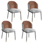 Glam Metal Dining Armless Chairs Upholstered Linen Fabric Dining Chair for Restaurant Gray Coffee 4 Piece Set Clearhalo ' kitchen&dining_furn' 'Dining Chairs' 'Dining Tables & Seating' 'dining_chair' 'furn' 'furn_dining_chair' 'Furniture' 'furniture_dining_chair' 'Kitchen & Dining Furniture' 'kitchen' 3956633