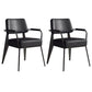Contemporary Metal Dining Chairs Open Back Arm Dining Side Chair for Kitchen Black 2 Piece Set Clearhalo ' kitchen&dining_furn' 'Dining Chairs' 'Dining Tables & Seating' 'dining_chair' 'furn' 'furn_dining_chair' 'Furniture' 'furniture_dining_chair' 'Kitchen & Dining Furniture' 'kitchen' 3956647