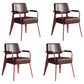Contemporary Metal Dining Chairs Open Back Arm Dining Side Chair for Kitchen Brown 4 Piece Set Clearhalo ' kitchen&dining_furn' 'Dining Chairs' 'Dining Tables & Seating' 'dining_chair' 'furn' 'furn_dining_chair' 'Furniture' 'furniture_dining_chair' 'Kitchen & Dining Furniture' 'kitchen' 3956667