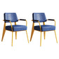 Contemporary Metal Dining Chairs Open Back Arm Dining Side Chair for Kitchen Blue 2 Piece Set Clearhalo ' kitchen&dining_furn' 'Dining Chairs' 'Dining Tables & Seating' 'dining_chair' 'furn' 'furn_dining_chair' 'Furniture' 'furniture_dining_chair' 'Kitchen & Dining Furniture' 'kitchen' 3956669