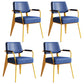 Contemporary Metal Dining Chairs Open Back Arm Dining Side Chair for Kitchen Blue 4 Piece Set Clearhalo ' kitchen&dining_furn' 'Dining Chairs' 'Dining Tables & Seating' 'dining_chair' 'furn' 'furn_dining_chair' 'Furniture' 'furniture_dining_chair' 'Kitchen & Dining Furniture' 'kitchen' 3956670