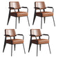 Contemporary Metal Dining Chairs Open Back Arm Dining Side Chair for Kitchen Coffee 4 Piece Set Clearhalo ' kitchen&dining_furn' 'Dining Chairs' 'Dining Tables & Seating' 'dining_chair' 'furn' 'furn_dining_chair' 'Furniture' 'furniture_dining_chair' 'Kitchen & Dining Furniture' 'kitchen' 3956676