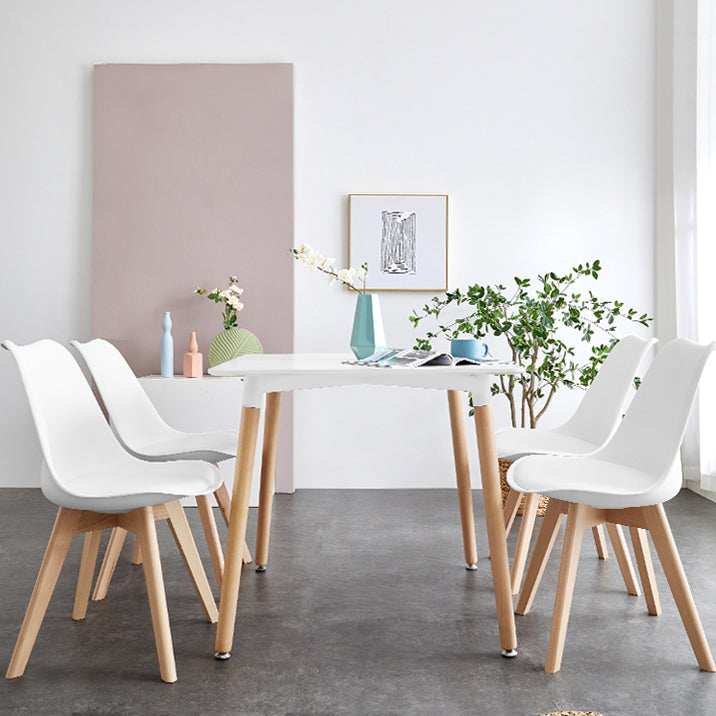 Scandinavian Home Side Chair Wood Upholstered Solid Back Dining Room Chair Clearhalo ' kitchen&dining_furn' 'Dining Chairs' 'Dining Tables & Seating' 'dining_chair' 'Furniture' 'furniture_dining_chair' 'Kitchen & Dining Furniture' 'kitchen' 3956692