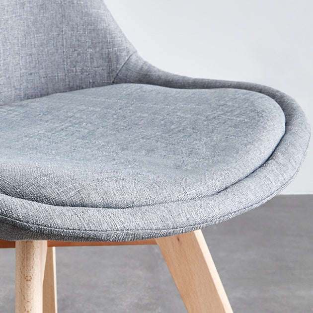 Scandinavian Home Side Chair Wood Upholstered Solid Back Dining Room Chair Clearhalo ' kitchen&dining_furn' 'Dining Chairs' 'Dining Tables & Seating' 'dining_chair' 'Furniture' 'furniture_dining_chair' 'Kitchen & Dining Furniture' 'kitchen' 3956697