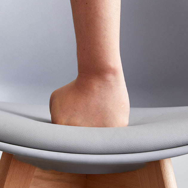 Scandinavian Home Side Chair Wood Upholstered Solid Back Dining Room Chair Clearhalo ' kitchen&dining_furn' 'Dining Chairs' 'Dining Tables & Seating' 'dining_chair' 'Furniture' 'furniture_dining_chair' 'Kitchen & Dining Furniture' 'kitchen' 3956699