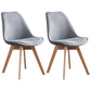 Scandinavian Home Side Chair Wood Upholstered Solid Back Dining Room Chair Light Gray Set of 2 Clearhalo ' kitchen&dining_furn' 'Dining Chairs' 'Dining Tables & Seating' 'dining_chair' 'Furniture' 'furniture_dining_chair' 'Kitchen & Dining Furniture' 'kitchen' 3956700