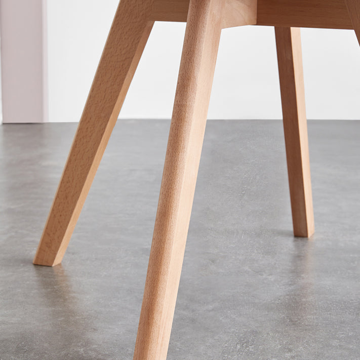 Scandinavian Home Side Chair Wood Upholstered Solid Back Dining Room Chair Clearhalo ' kitchen&dining_furn' 'Dining Chairs' 'Dining Tables & Seating' 'dining_chair' 'Furniture' 'furniture_dining_chair' 'Kitchen & Dining Furniture' 'kitchen' 3956703