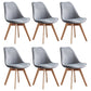 Scandinavian Home Side Chair Wood Upholstered Solid Back Dining Room Chair Light Gray Set of 6 Clearhalo ' kitchen&dining_furn' 'Dining Chairs' 'Dining Tables & Seating' 'dining_chair' 'Furniture' 'furniture_dining_chair' 'Kitchen & Dining Furniture' 'kitchen' 3956704