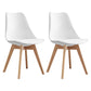 Scandinavian Home Side Chair Wood Upholstered Solid Back Dining Room Chair White Set of 2 Clearhalo ' kitchen&dining_furn' 'Dining Chairs' 'Dining Tables & Seating' 'dining_chair' 'Furniture' 'furniture_dining_chair' 'Kitchen & Dining Furniture' 'kitchen' 3956705