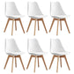 Scandinavian Home Side Chair Wood Upholstered Solid Back Dining Room Chair White Set of 6 Clearhalo ' kitchen&dining_furn' 'Dining Chairs' 'Dining Tables & Seating' 'dining_chair' 'Furniture' 'furniture_dining_chair' 'Kitchen & Dining Furniture' 'kitchen' 3956708