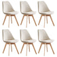 Scandinavian Home Side Chair Wood Upholstered Solid Back Dining Room Chair Beige Set of 6 Clearhalo ' kitchen&dining_furn' 'Dining Chairs' 'Dining Tables & Seating' 'dining_chair' 'Furniture' 'furniture_dining_chair' 'Kitchen & Dining Furniture' 'kitchen' 3956711