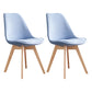 Scandinavian Home Side Chair Wood Upholstered Solid Back Dining Room Chair Light Blue Set of 2 Clearhalo ' kitchen&dining_furn' 'Dining Chairs' 'Dining Tables & Seating' 'dining_chair' 'Furniture' 'furniture_dining_chair' 'Kitchen & Dining Furniture' 'kitchen' 3956727