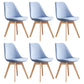 Scandinavian Home Side Chair Wood Upholstered Solid Back Dining Room Chair Light Blue Set of 6 Clearhalo ' kitchen&dining_furn' 'Dining Chairs' 'Dining Tables & Seating' 'dining_chair' 'Furniture' 'furniture_dining_chair' 'Kitchen & Dining Furniture' 'kitchen' 3956729
