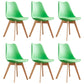 Scandinavian Home Side Chair Wood Upholstered Solid Back Dining Room Chair Green Set of 6 Clearhalo ' kitchen&dining_furn' 'Dining Chairs' 'Dining Tables & Seating' 'dining_chair' 'Furniture' 'furniture_dining_chair' 'Kitchen & Dining Furniture' 'kitchen' 3956732