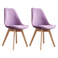 Scandinavian Home Side Chair Wood Upholstered Solid Back Dining Room Chair Purple Set of 2 Clearhalo ' kitchen&dining_furn' 'Dining Chairs' 'Dining Tables & Seating' 'dining_chair' 'Furniture' 'furniture_dining_chair' 'Kitchen & Dining Furniture' 'kitchen' 3956733