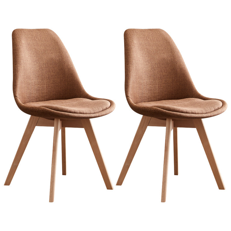 Scandinavian Home Side Chair Wood Upholstered Solid Back Dining Room Chair Coffee Set of 2 Clearhalo ' kitchen&dining_furn' 'Dining Chairs' 'Dining Tables & Seating' 'dining_chair' 'Furniture' 'furniture_dining_chair' 'Kitchen & Dining Furniture' 'kitchen' 3956736