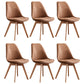 Scandinavian Home Side Chair Wood Upholstered Solid Back Dining Room Chair Coffee Set of 6 Clearhalo ' kitchen&dining_furn' 'Dining Chairs' 'Dining Tables & Seating' 'dining_chair' 'Furniture' 'furniture_dining_chair' 'Kitchen & Dining Furniture' 'kitchen' 3956738