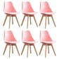 Scandinavian Home Side Chair Wood Upholstered Solid Back Dining Room Chair Orange Pink Set of 6 Clearhalo ' kitchen&dining_furn' 'Dining Chairs' 'Dining Tables & Seating' 'dining_chair' 'Furniture' 'furniture_dining_chair' 'Kitchen & Dining Furniture' 'kitchen' 3956741