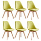 Scandinavian Home Side Chair Wood Upholstered Solid Back Dining Room Chair Pea Green Set of 6 Clearhalo ' kitchen&dining_furn' 'Dining Chairs' 'Dining Tables & Seating' 'dining_chair' 'Furniture' 'furniture_dining_chair' 'Kitchen & Dining Furniture' 'kitchen' 3956747