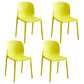 Plastic Stackable Dining Side Chair Solid Back Armless Dining Chairs (Set of 4) Yellow Clearhalo ' kitchen&dining_furn' 'Dining Chairs' 'Dining Tables & Seating' 'dining_chair' 'furn' 'furn_dining_chair' 'Furniture' 'furniture_dining_chair' 'Kitchen & Dining Furniture' 'kitchen' 3956755