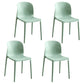 Plastic Stackable Dining Side Chair Solid Back Armless Dining Chairs (Set of 4) Mint Green Clearhalo ' kitchen&dining_furn' 'Dining Chairs' 'Dining Tables & Seating' 'dining_chair' 'furn' 'furn_dining_chair' 'Furniture' 'furniture_dining_chair' 'Kitchen & Dining Furniture' 'kitchen' 3956759