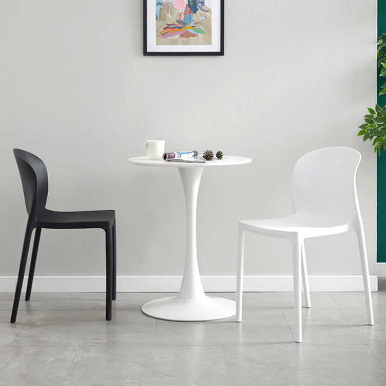 Plastic Stackable Dining Side Chair Solid Back Armless Dining Chairs (Set of 4) Clearhalo ' kitchen&dining_furn' 'Dining Chairs' 'Dining Tables & Seating' 'dining_chair' 'furn' 'furn_dining_chair' 'Furniture' 'furniture_dining_chair' 'Kitchen & Dining Furniture' 'kitchen' 3956764
