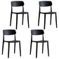 Stackable Armless Dining Chairs Plastic Open Back Dining Side Chair (Set of 4) Black Clearhalo ' kitchen&dining_furn' 'Dining Chairs' 'Dining Tables & Seating' 'dining_chair' 'furn' 'furn_dining_chair' 'Furniture' 'furniture_dining_chair' 'Kitchen & Dining Furniture' 'kitchen' 3956768