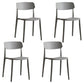 Stackable Armless Dining Chairs Plastic Open Back Dining Side Chair (Set of 4) Grey Clearhalo ' kitchen&dining_furn' 'Dining Chairs' 'Dining Tables & Seating' 'dining_chair' 'furn' 'furn_dining_chair' 'Furniture' 'furniture_dining_chair' 'Kitchen & Dining Furniture' 'kitchen' 3956769