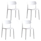 Stackable Armless Dining Chairs Plastic Open Back Dining Side Chair (Set of 4) White Clearhalo ' kitchen&dining_furn' 'Dining Chairs' 'Dining Tables & Seating' 'dining_chair' 'furn' 'furn_dining_chair' 'Furniture' 'furniture_dining_chair' 'Kitchen & Dining Furniture' 'kitchen' 3956771