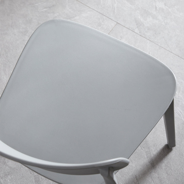 Stackable Armless Dining Chairs Plastic Open Back Dining Side Chair (Set of 4) Clearhalo ' kitchen&dining_furn' 'Dining Chairs' 'Dining Tables & Seating' 'dining_chair' 'furn' 'furn_dining_chair' 'Furniture' 'furniture_dining_chair' 'Kitchen & Dining Furniture' 'kitchen' 3956777