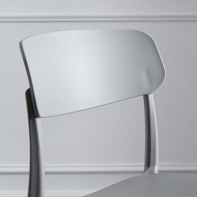 Stackable Armless Dining Chairs Plastic Open Back Dining Side Chair (Set of 4) Clearhalo ' kitchen&dining_furn' 'Dining Chairs' 'Dining Tables & Seating' 'dining_chair' 'furn' 'furn_dining_chair' 'Furniture' 'furniture_dining_chair' 'Kitchen & Dining Furniture' 'kitchen' 3956779