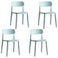 Stackable Armless Dining Chairs Plastic Open Back Dining Side Chair (Set of 4) Mint Green Clearhalo ' kitchen&dining_furn' 'Dining Chairs' 'Dining Tables & Seating' 'dining_chair' 'furn' 'furn_dining_chair' 'Furniture' 'furniture_dining_chair' 'Kitchen & Dining Furniture' 'kitchen' 3956783
