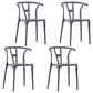 Scandinavian Plastic Armless Dining Chairs Stackable Dining Side Chair (Set of 4) Grey Clearhalo ' kitchen&dining_furn' 'Dining Chairs' 'Dining Tables & Seating' 'dining_chair' 'furn' 'furn_dining_chair' 'Furniture' 'furniture_dining_chair' 'Kitchen & Dining Furniture' 'kitchen' 3956788