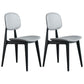 PU Leather Armless Dining Chairs Open Back Side Chair with Plastic Legs Dark Gray 2 Piece Set Clearhalo ' kitchen&dining_furn' 'Dining Chairs' 'Dining Tables & Seating' 'dining_chair' 'furn' 'furn_dining_chair' 'Furniture' 'furniture_dining_chair' 'Kitchen & Dining Furniture' 'kitchen' 3956812