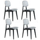 PU Leather Armless Dining Chairs Open Back Side Chair with Plastic Legs Dark Gray 4 Piece Set Clearhalo ' kitchen&dining_furn' 'Dining Chairs' 'Dining Tables & Seating' 'dining_chair' 'furn' 'furn_dining_chair' 'Furniture' 'furniture_dining_chair' 'Kitchen & Dining Furniture' 'kitchen' 3956813