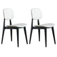 PU Leather Armless Dining Chairs Open Back Side Chair with Plastic Legs Light Gray 2 Piece Set Clearhalo ' kitchen&dining_furn' 'Dining Chairs' 'Dining Tables & Seating' 'dining_chair' 'furn' 'furn_dining_chair' 'Furniture' 'furniture_dining_chair' 'Kitchen & Dining Furniture' 'kitchen' 3956817