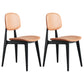PU Leather Armless Dining Chairs Open Back Side Chair with Plastic Legs Orange 2 Piece Set Clearhalo ' kitchen&dining_furn' 'Dining Chairs' 'Dining Tables & Seating' 'dining_chair' 'furn' 'furn_dining_chair' 'Furniture' 'furniture_dining_chair' 'Kitchen & Dining Furniture' 'kitchen' 3956824