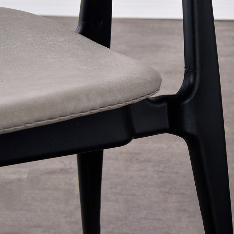 PU Leather Armless Dining Chairs Open Back Side Chair with Plastic Legs Clearhalo ' kitchen&dining_furn' 'Dining Chairs' 'Dining Tables & Seating' 'dining_chair' 'furn' 'furn_dining_chair' 'Furniture' 'furniture_dining_chair' 'Kitchen & Dining Furniture' 'kitchen' 3956825