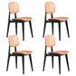 PU Leather Armless Dining Chairs Open Back Side Chair with Plastic Legs Orange 4 Piece Set Clearhalo ' kitchen&dining_furn' 'Dining Chairs' 'Dining Tables & Seating' 'dining_chair' 'furn' 'furn_dining_chair' 'Furniture' 'furniture_dining_chair' 'Kitchen & Dining Furniture' 'kitchen' 3956826
