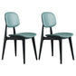 PU Leather Armless Dining Chairs Open Back Side Chair with Plastic Legs Green 2 Piece Set Clearhalo ' kitchen&dining_furn' 'Dining Chairs' 'Dining Tables & Seating' 'dining_chair' 'furn' 'furn_dining_chair' 'Furniture' 'furniture_dining_chair' 'Kitchen & Dining Furniture' 'kitchen' 3956830