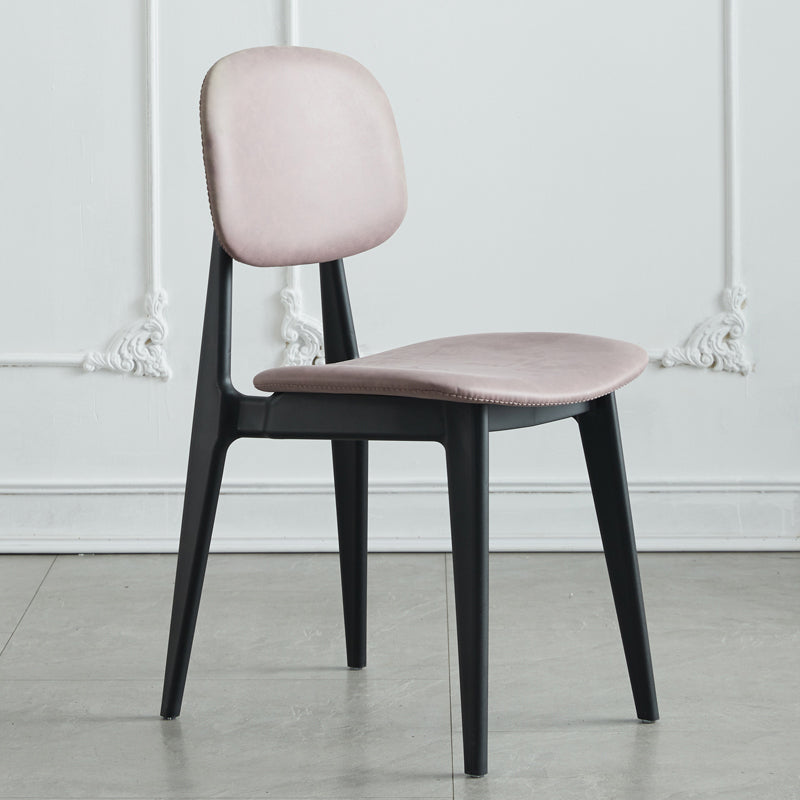 PU Leather Armless Dining Chairs Open Back Side Chair with Plastic Legs Purple 1 Piece Clearhalo ' kitchen&dining_furn' 'Dining Chairs' 'Dining Tables & Seating' 'dining_chair' 'furn' 'furn_dining_chair' 'Furniture' 'furniture_dining_chair' 'Kitchen & Dining Furniture' 'kitchen' 3956833