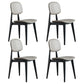 PU Leather Armless Dining Chairs Open Back Side Chair with Plastic Legs Khaki 4 Piece Set Clearhalo ' kitchen&dining_furn' 'Dining Chairs' 'Dining Tables & Seating' 'dining_chair' 'furn' 'furn_dining_chair' 'Furniture' 'furniture_dining_chair' 'Kitchen & Dining Furniture' 'kitchen' 3956838