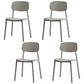 Open Back Armless Dining Chairs Plastic Stackable Dining Side Chair (Set of 4) Grey Clearhalo ' kitchen&dining_furn' 'Dining Chairs' 'Dining Tables & Seating' 'dining_chair' 'furn' 'furn_dining_chair' 'Furniture' 'furniture_dining_chair' 'Kitchen & Dining Furniture' 'kitchen' 3956842