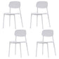 Open Back Armless Dining Chairs Plastic Stackable Dining Side Chair (Set of 4) White Clearhalo ' kitchen&dining_furn' 'Dining Chairs' 'Dining Tables & Seating' 'dining_chair' 'furn' 'furn_dining_chair' 'Furniture' 'furniture_dining_chair' 'Kitchen & Dining Furniture' 'kitchen' 3956844
