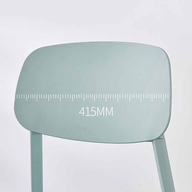 Open Back Armless Dining Chairs Plastic Stackable Dining Side Chair (Set of 4) Clearhalo ' kitchen&dining_furn' 'Dining Chairs' 'Dining Tables & Seating' 'dining_chair' 'furn' 'furn_dining_chair' 'Furniture' 'furniture_dining_chair' 'Kitchen & Dining Furniture' 'kitchen' 3956851