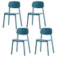 Open Back Armless Dining Chairs Plastic Stackable Dining Side Chair (Set of 4) Peacock Blue Clearhalo ' kitchen&dining_furn' 'Dining Chairs' 'Dining Tables & Seating' 'dining_chair' 'furn' 'furn_dining_chair' 'Furniture' 'furniture_dining_chair' 'Kitchen & Dining Furniture' 'kitchen' 3956855