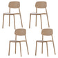 Open Back Armless Dining Chairs Plastic Stackable Dining Side Chair (Set of 4) Light Coffee Clearhalo ' kitchen&dining_furn' 'Dining Chairs' 'Dining Tables & Seating' 'dining_chair' 'furn' 'furn_dining_chair' 'Furniture' 'furniture_dining_chair' 'Kitchen & Dining Furniture' 'kitchen' 3956857