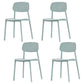 Open Back Armless Dining Chairs Plastic Stackable Dining Side Chair (Set of 4) Navy Blue Clearhalo ' kitchen&dining_furn' 'Dining Chairs' 'Dining Tables & Seating' 'dining_chair' 'furn' 'furn_dining_chair' 'Furniture' 'furniture_dining_chair' 'Kitchen & Dining Furniture' 'kitchen' 3956860