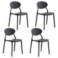 Modern Plastic Dining Room Chairs Armless Open Back Dining Side Chair for Restaurant Black 4 Piece Set Clearhalo ' kitchen&dining_furn' 'Dining Chairs' 'Dining Tables & Seating' 'dining_chair' 'furn' 'furn_dining_chair' 'Furniture' 'furniture_dining_chair' 'Kitchen & Dining Furniture' 'kitchen' 3956868
